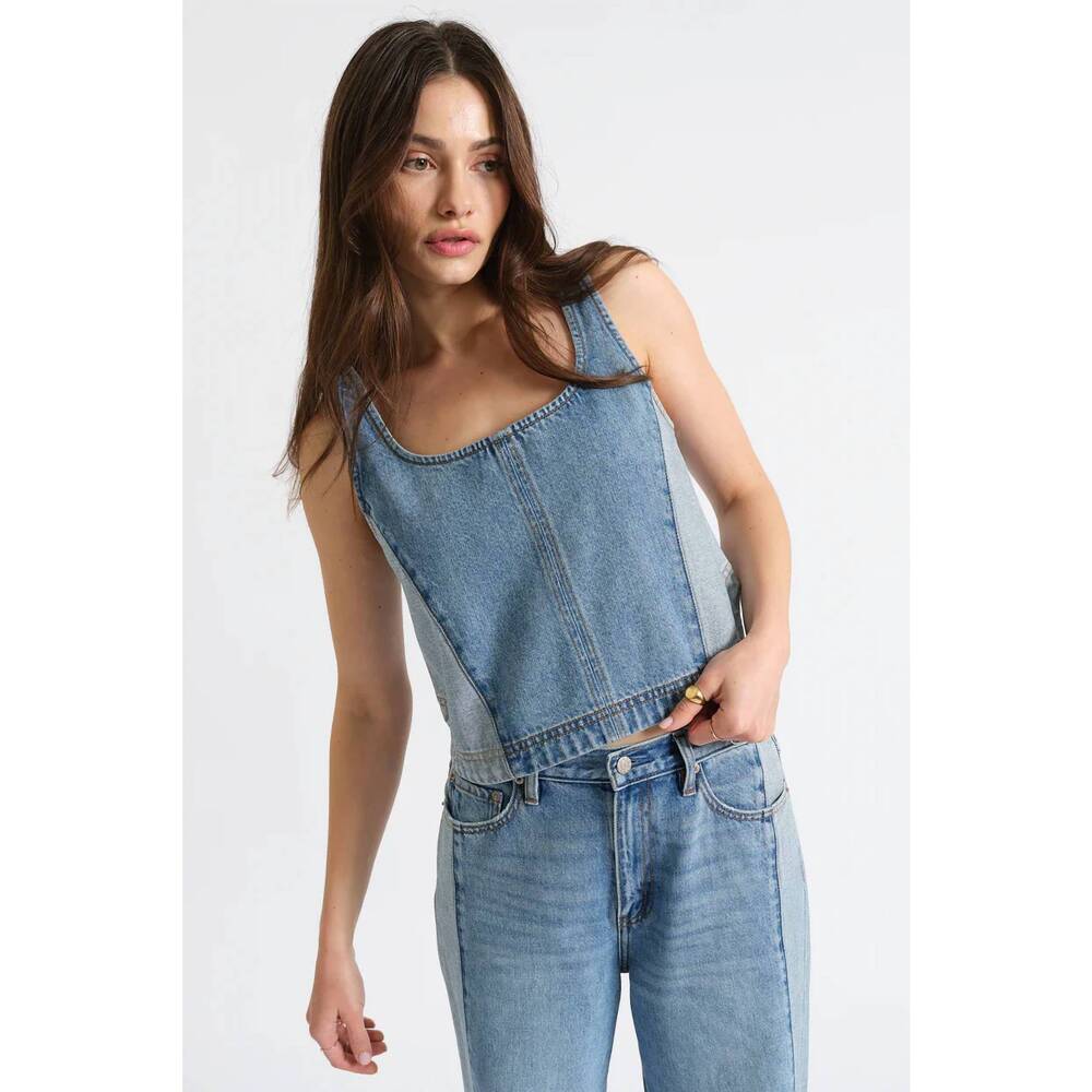 NEW DAZE solana sleeveless top in coasting